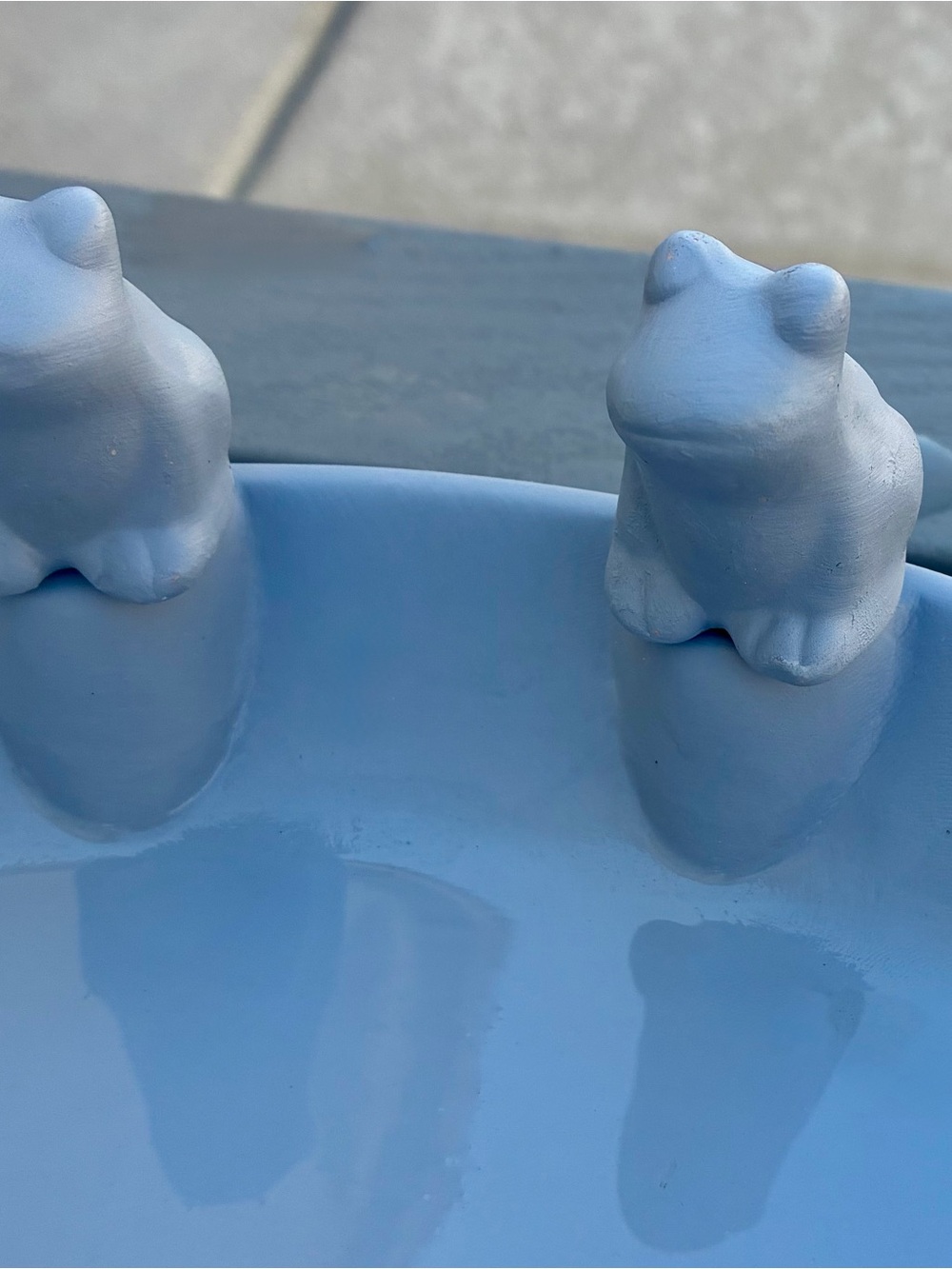 Hand-painted Light Blue ALDI Belavi Ceramic Bird Drinking Trough - Picture 2 of 7
